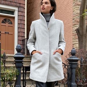 Aritzia Wilfred Gray Wool Blend Cocoon Coat
